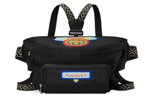 GUCCI Nylon Backpack Unisex Black