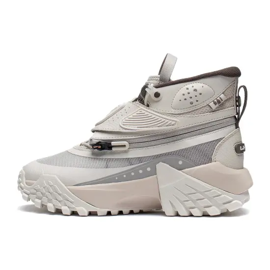 LiNing CF Lin Chuan Cushioned Slip Resistant Rebound High Top Sports Casual Shoes Women's White