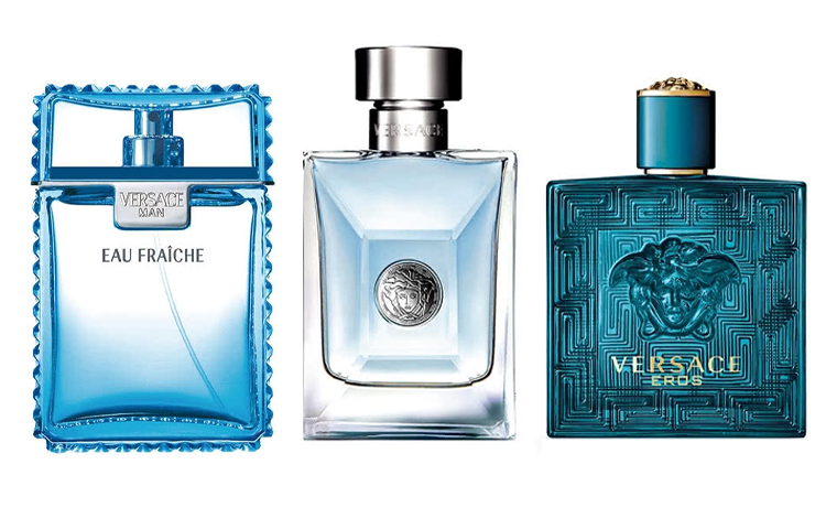 VERSACE Perfume sample, classic set, 3 piece set, men's fragrance, 5 ml, 5 ml, 5 ml