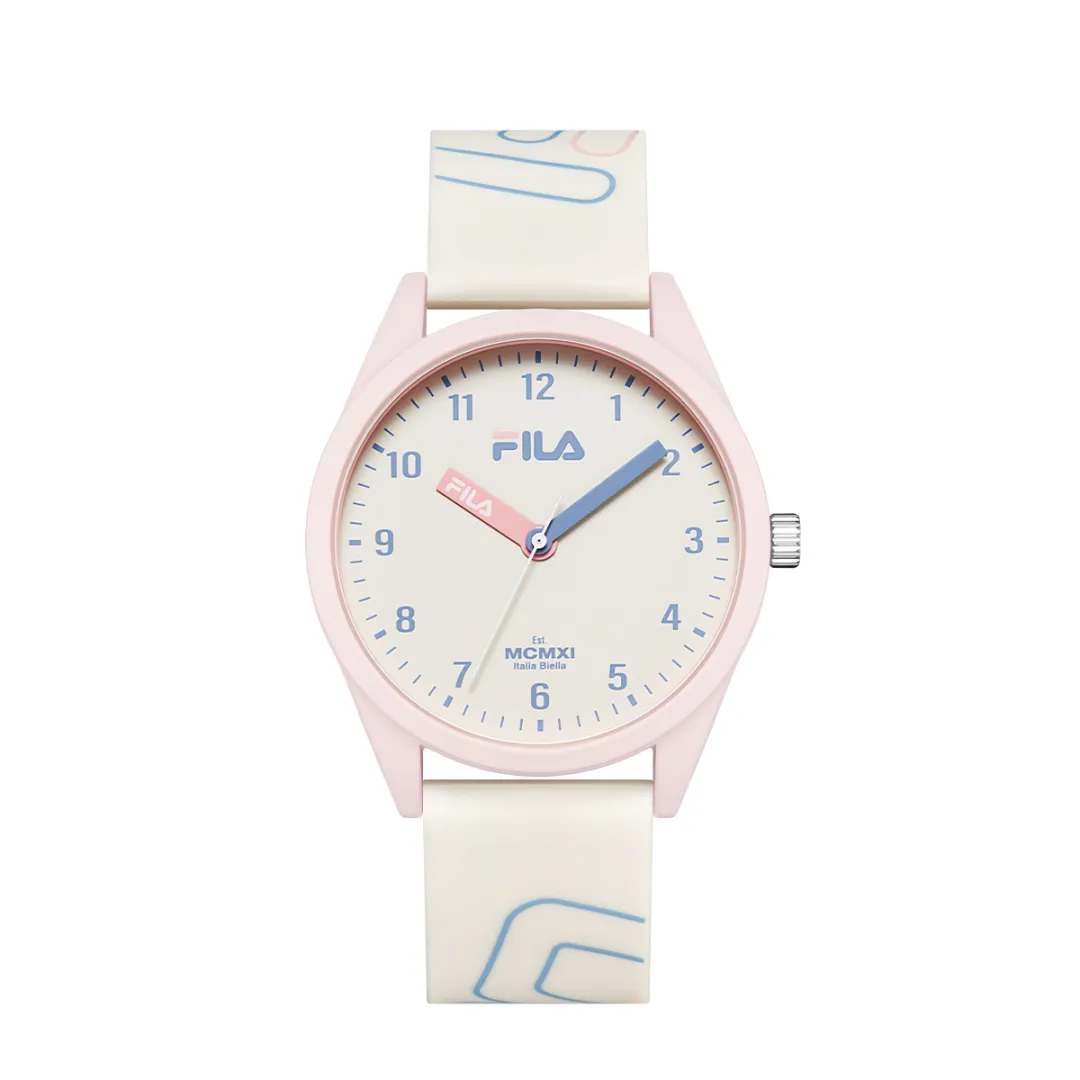 FILA 6463 Wrist Watches Quartz Movement Silicone Strap 43mm White Dial Unisex