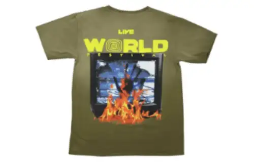Travis Scott T Shirts Unisex Coffee Crew Neck Moderate Straight Fit