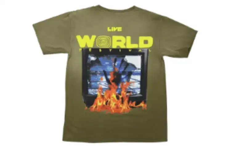Travis Scott T Shirts Unisex Coffee Crew Neck Moderate Straight Fit