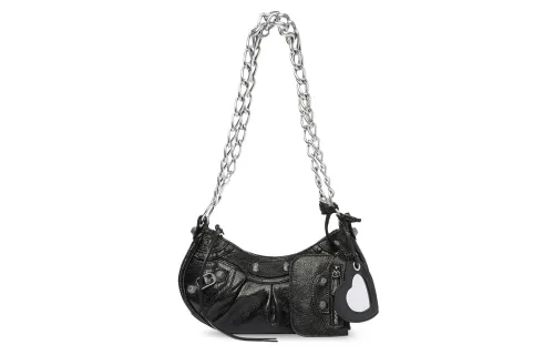 Balenciaga Le Cagole Shoulder Bag With Chain Xs Black