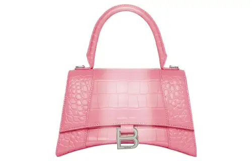 Balenciaga Hourglass Calfskin Hourglass Bag, Shoulder Bag, Crossbody Bag, Handbag Small Women's Pink