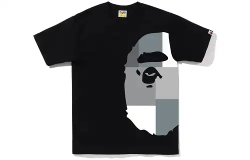 Bape Color Block Side Big Ape Head Tee