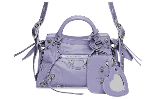Balenciaga Neo Cagole Lambskin Shoulder Bag, Crossbody Bag, Handbag Extra Small Women's Light Purple