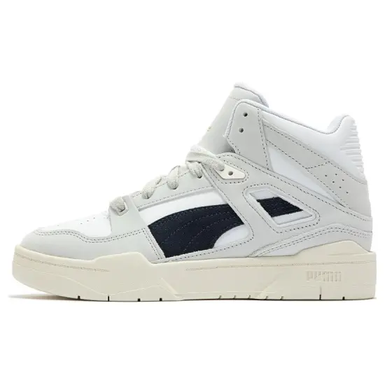 PUMA Slipstream Skateboarding Shoes Unisex Mid-top Meter/white/gray/black