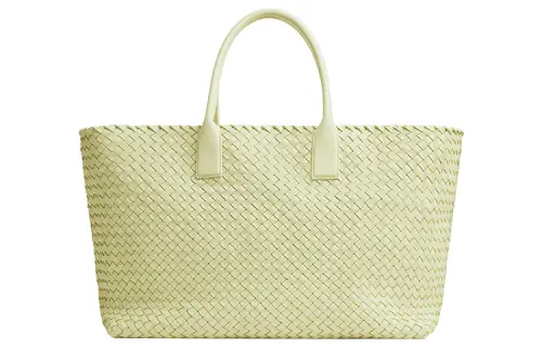 Bottega Veneta Sheepskin Tote Bag, Shopping Bag, Handbag Large Women's Light Yellow