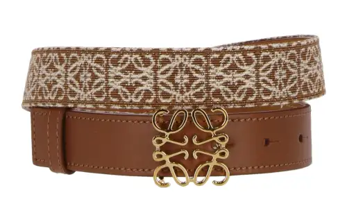 LOEWE Leather Belts Women's Brown Width 2.8cm