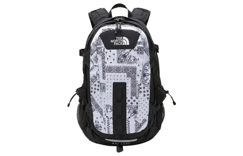 THE NORTH FACE 28L Backpack Outdoor Bag Polyester Black White Multicolor Unisex