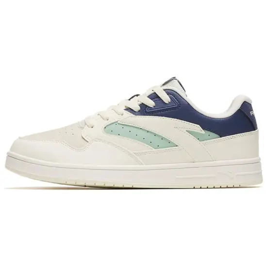 ANTA Life Collection Skateboard Shoes Men Low-Top Blue Green
