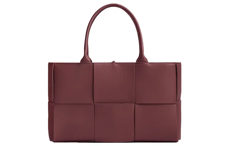 Bottega Veneta Arco Intreccio Tote Bag Medium Barolo