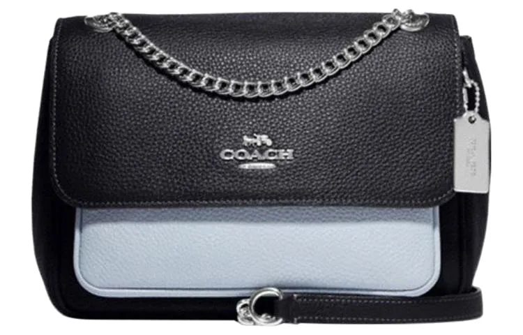 COACH Klare Cow Leather Shoulder Bag, Crossbody Bag Medium Women's Black & Blue