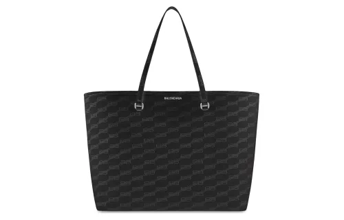 Balenciaga Coated Canvas Tote Bag, Shopping Bag, Shoulder Bag, Handbag Large Men's Black