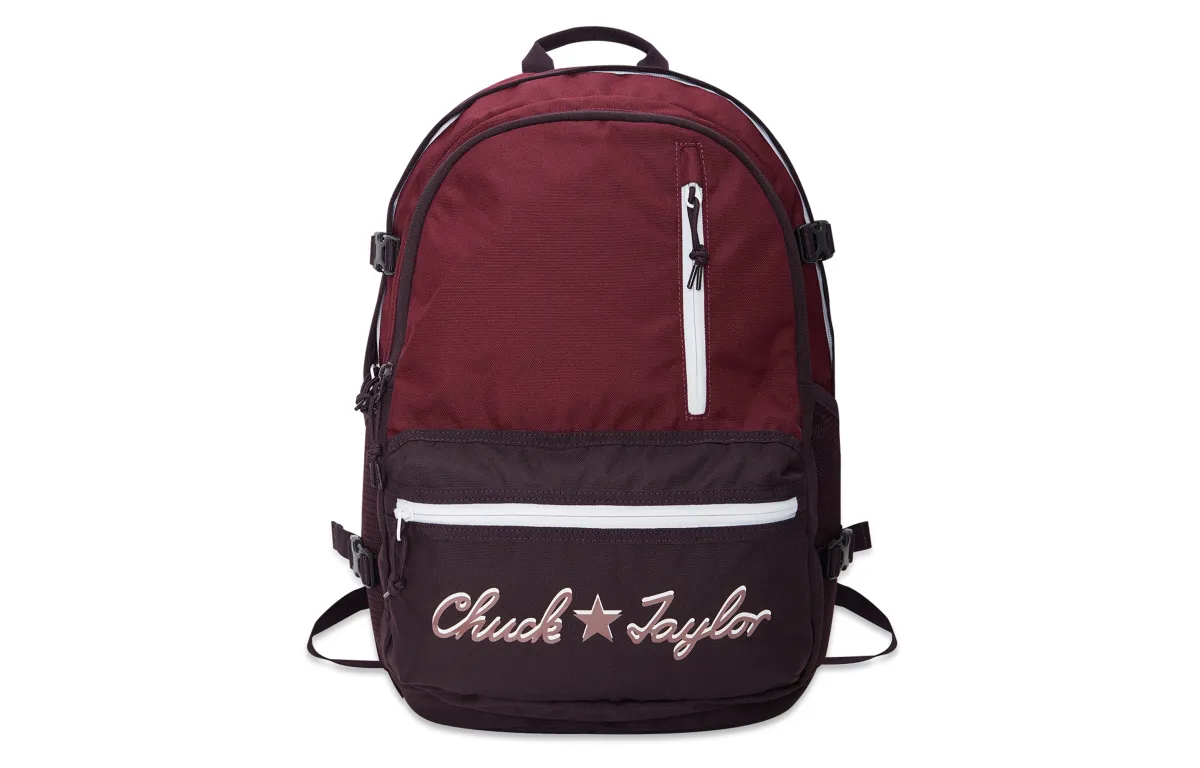 Converse Straight Edge Polyester Laptop Bag Backpack Regular Unisex Rose Dark Red