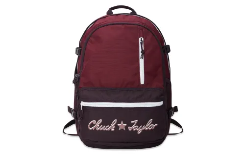 Converse Straight Edge Polyester Laptop Bag Backpack Regular Unisex Rose Dark Red