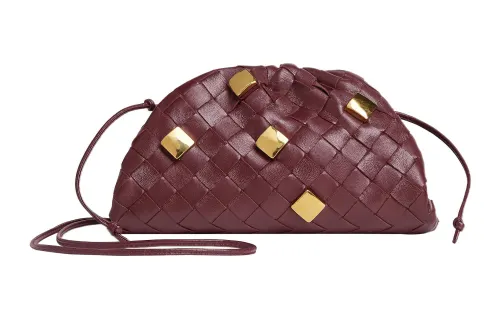 Bottega Veneta Pouch Mini Metallic Embellishment Barolo