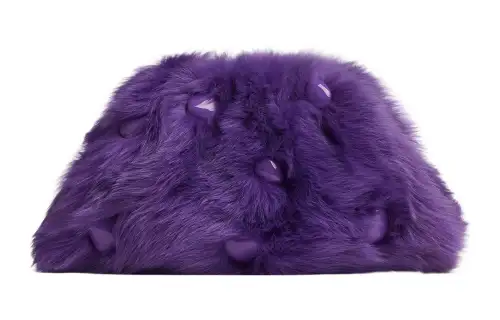 Bottega Veneta POUCH Cloud Bag Sheepskin With Shearling Clutch Women's Purple