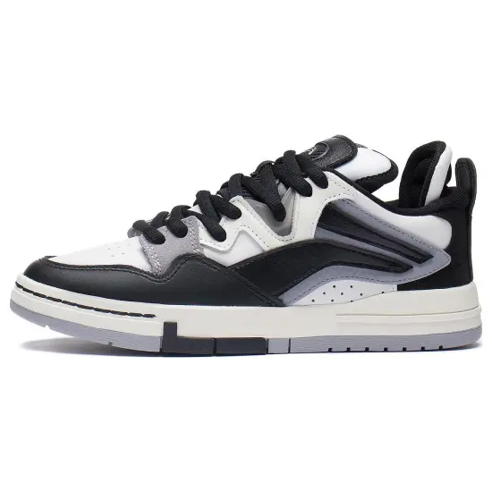 LINING Wei Wu PRO Skateboard Shoes Women's Low-Top Black/Champagne White