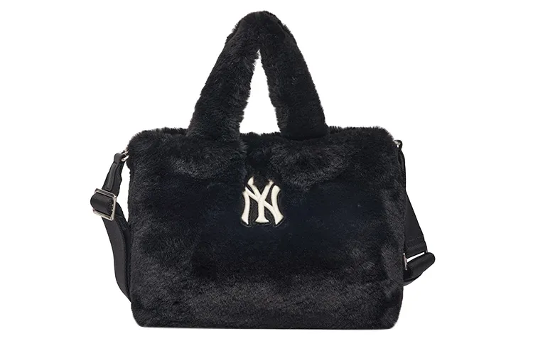 MLB Polyester Synthetic Leather Tote Bag, Shopping Bag, Shoulder Bag, Crossbody Bag, Handbag Regular Women's Black