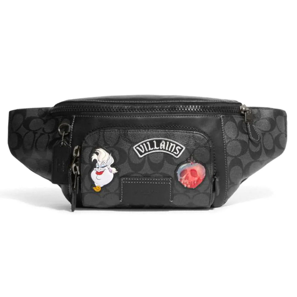 COACH Cow Leather Fanny Pack Women's Black