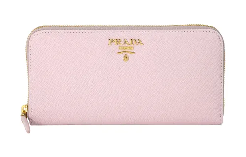 PRADA Saffiano Leather Wallet Women's Pink