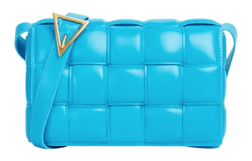 Bottega Veneta Padded Intreccio Cassette Crossbody Bag Pool