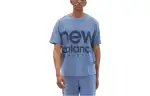 New Balance T Shirts Unisex Gray Purple Crew Neck Moderate Straight Fit