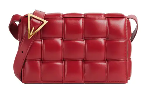Bottega Veneta Padded Intreccio Cassette Crossbody Bag Apple Candy