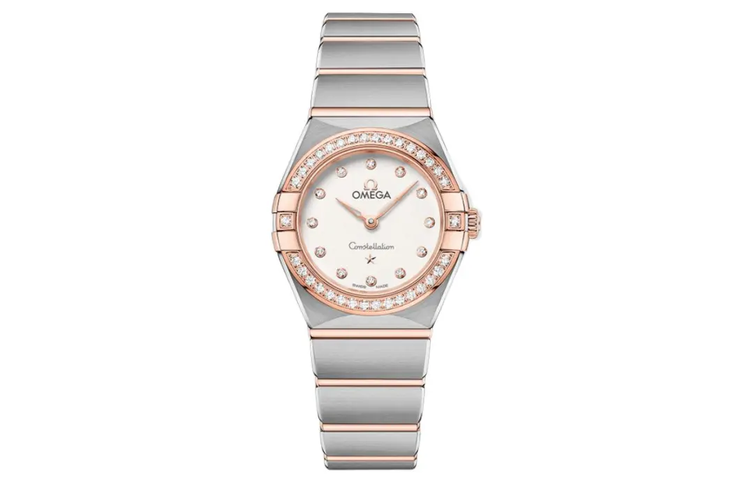 OMEGA Constellation Collection Zodiac Watch Quartz Movement 30m Waterproof Women's Watch White Dial