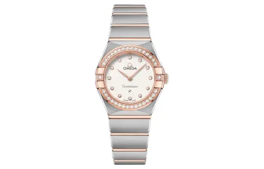 OMEGA Constellation Collection Zodiac Watch Quartz Movement 30m Waterproof Women's Watch White Dial