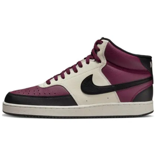 Nike Court Vision Mid Skateboarding Shoes Men Mid-top White/purple