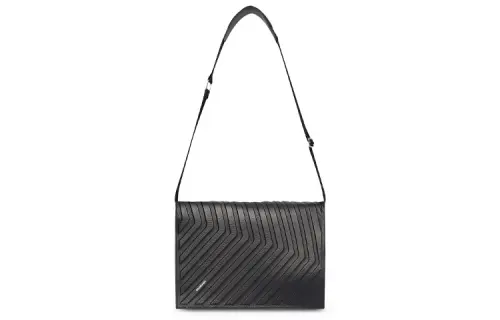 Balenciaga Grain Calfskin Messenger Bag, Crossbody Bag, Shoulder Bag Men's Black