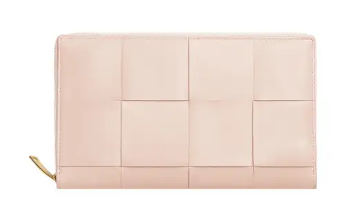 Bottega Veneta Leather Wallet Women's Light Pink