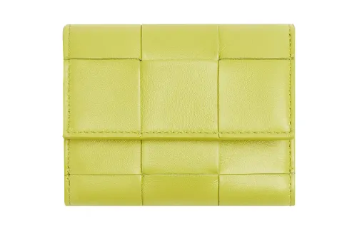 Bottega Veneta Sheepskin Wallet Women's Kiwi Green