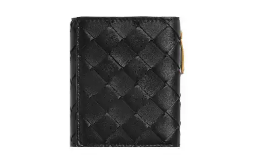 Bottega Veneta Sheepskin Wallet Women's Black