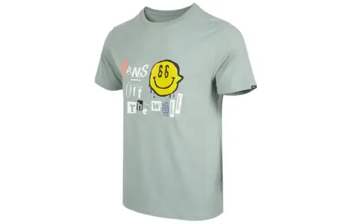 Vans T Shirts Men's Green Crew Neck Moderate Straight Fit