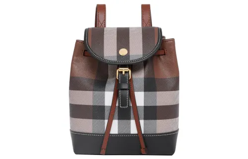 Burberry Check And Leather Micro Backpack 'Multicolor'