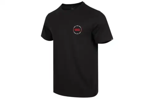 Vans T Shirts Men's Black Crew Neck Moderate Straight Fit