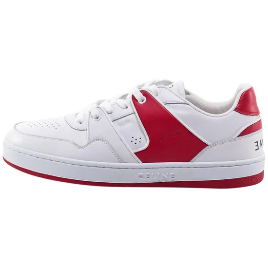 CELINE Skateboard Shoes Men Low-Top White