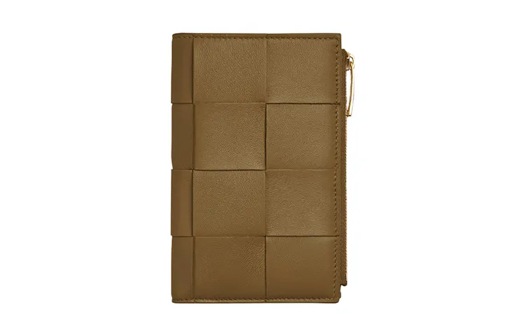 Bottega Veneta Leather Wallet Women's Acorn Brown