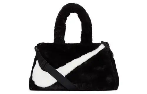 Nike Faux Fur Tote Bag Black