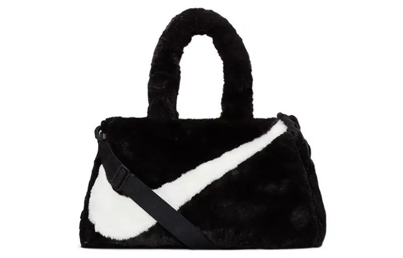 Nike Faux Fur Tote Bag Black