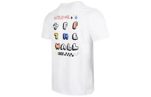 Vans T Shirts Men's White Crew Neck Moderate Straight Fit
