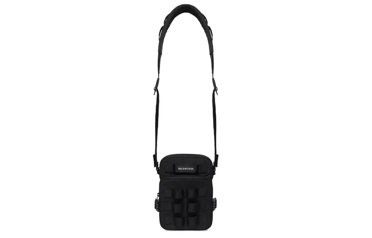 Balenciaga Army Nylon Polyester Polyamide Shoulder Bag, Crossbody Bag Men's Black