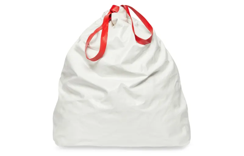 Balenciaga Trash Bag Large Pouch White/Red