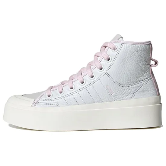 Adidas Originals Nizza Bonega Platform Mid Crystal White Cloud White Almost Pink Women's