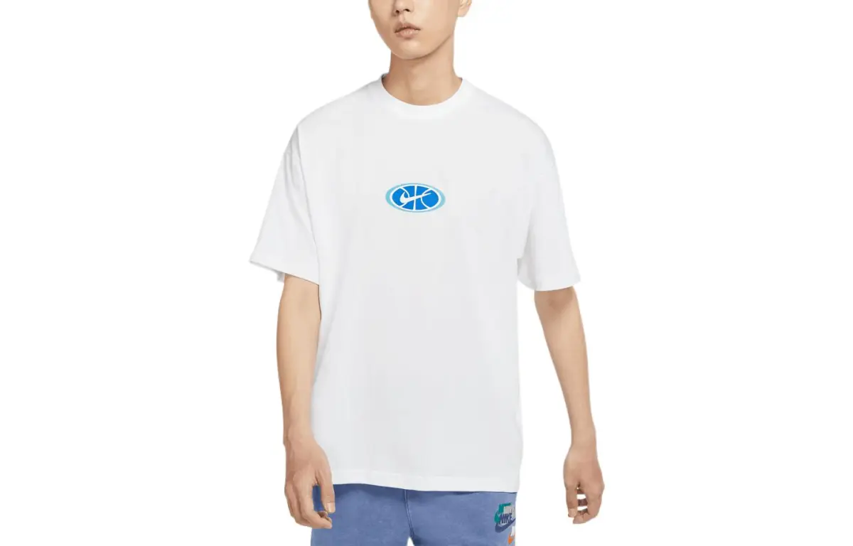 Nike T-Shirts Men's White Crew Neck Thin Straight Fit