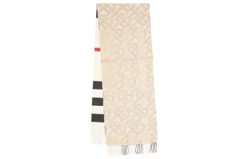 【Previous Season】monogram-pattern cashmere scarf