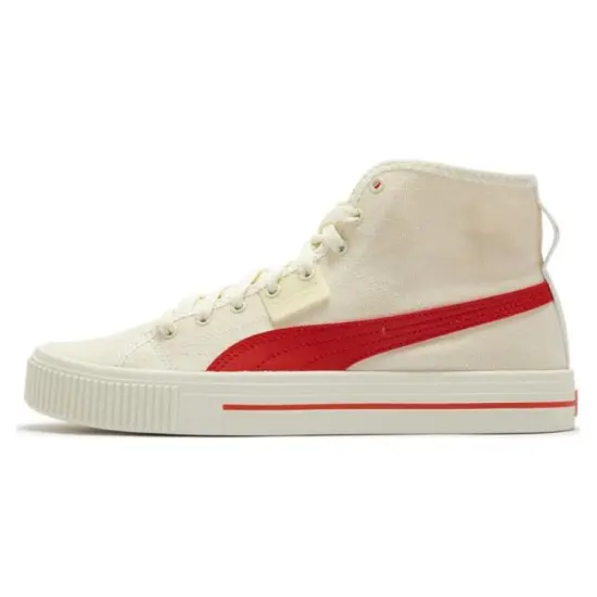 PUMA Skateboarding Shoes Unisex Mid-top Beige/Red